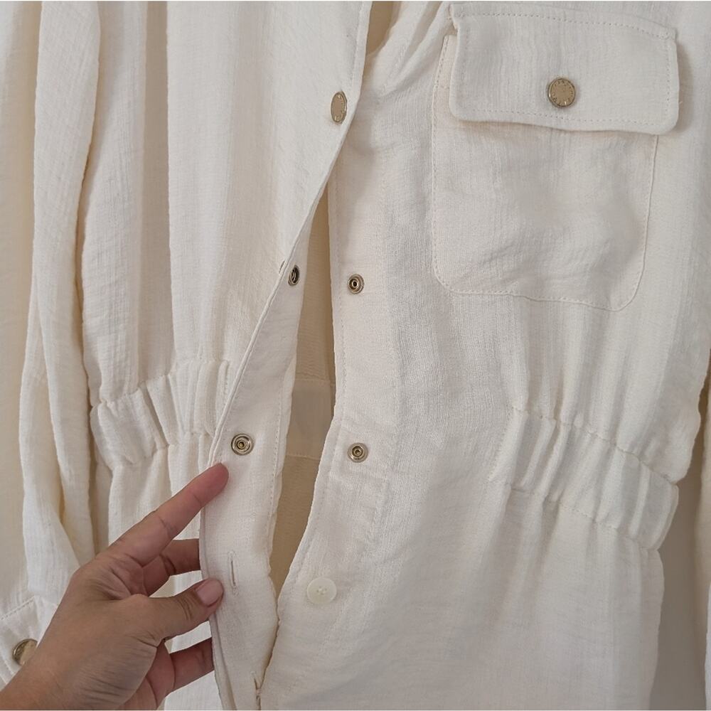 Sandro Cream Long-Sleeve Jumpsuit - Picture 8 of 16
